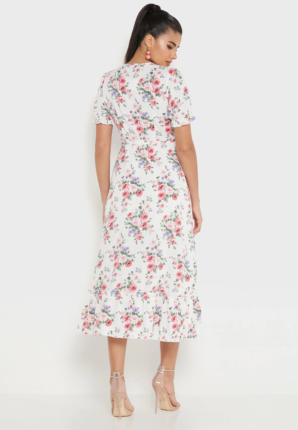 ELLA Printed Crossed Over Dress 2 ELLA Printed Crossed Over Dress - Image 2