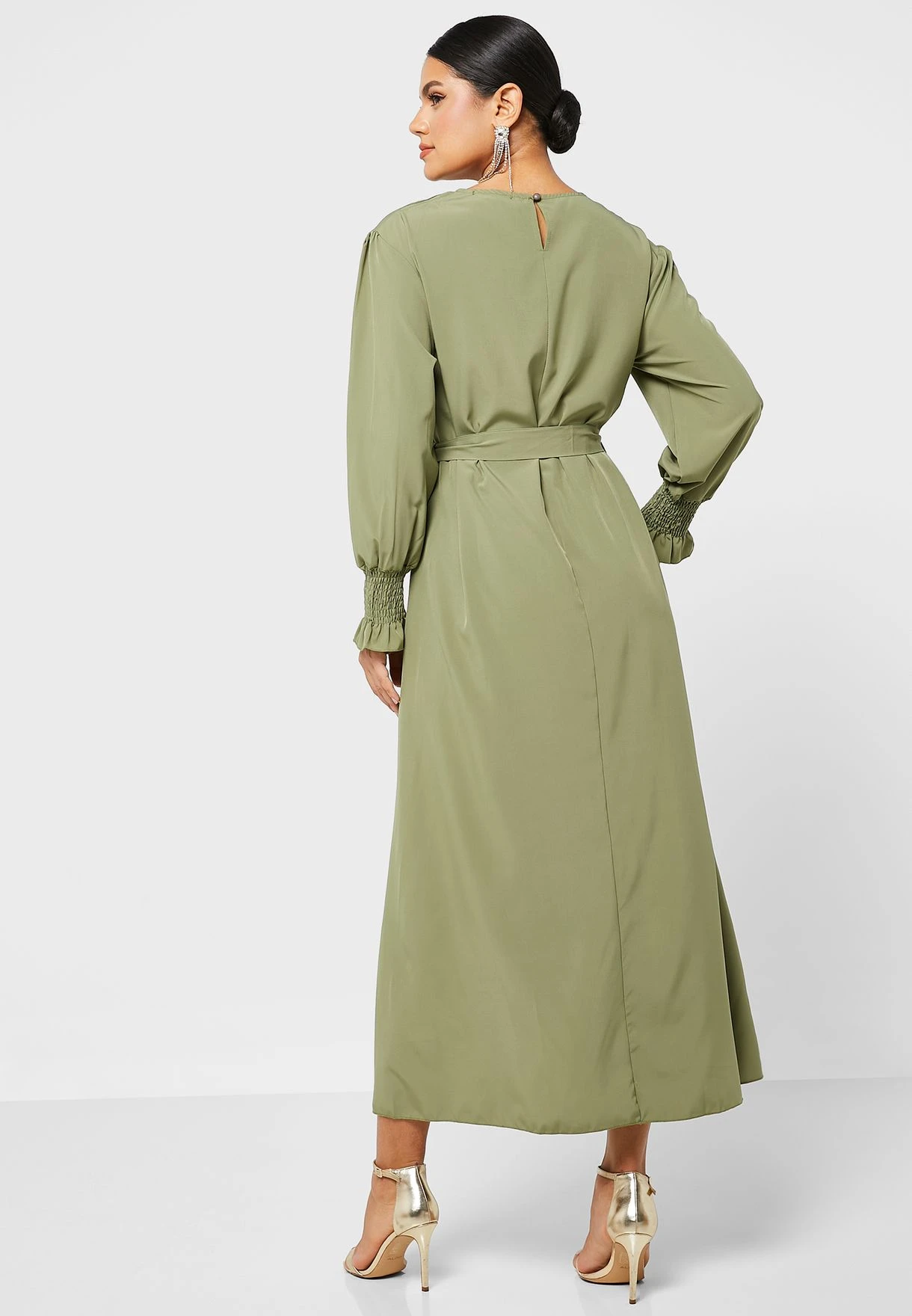 Pleat Detail Fit & Flare Dress 2 Pleat Detail Fit & Flare Dress - Image 2