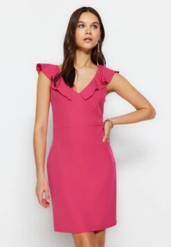 Trendyol Ruffle Detail Knitted Dress -Silk Bloom Dresses Store 2 zoom desktop 116