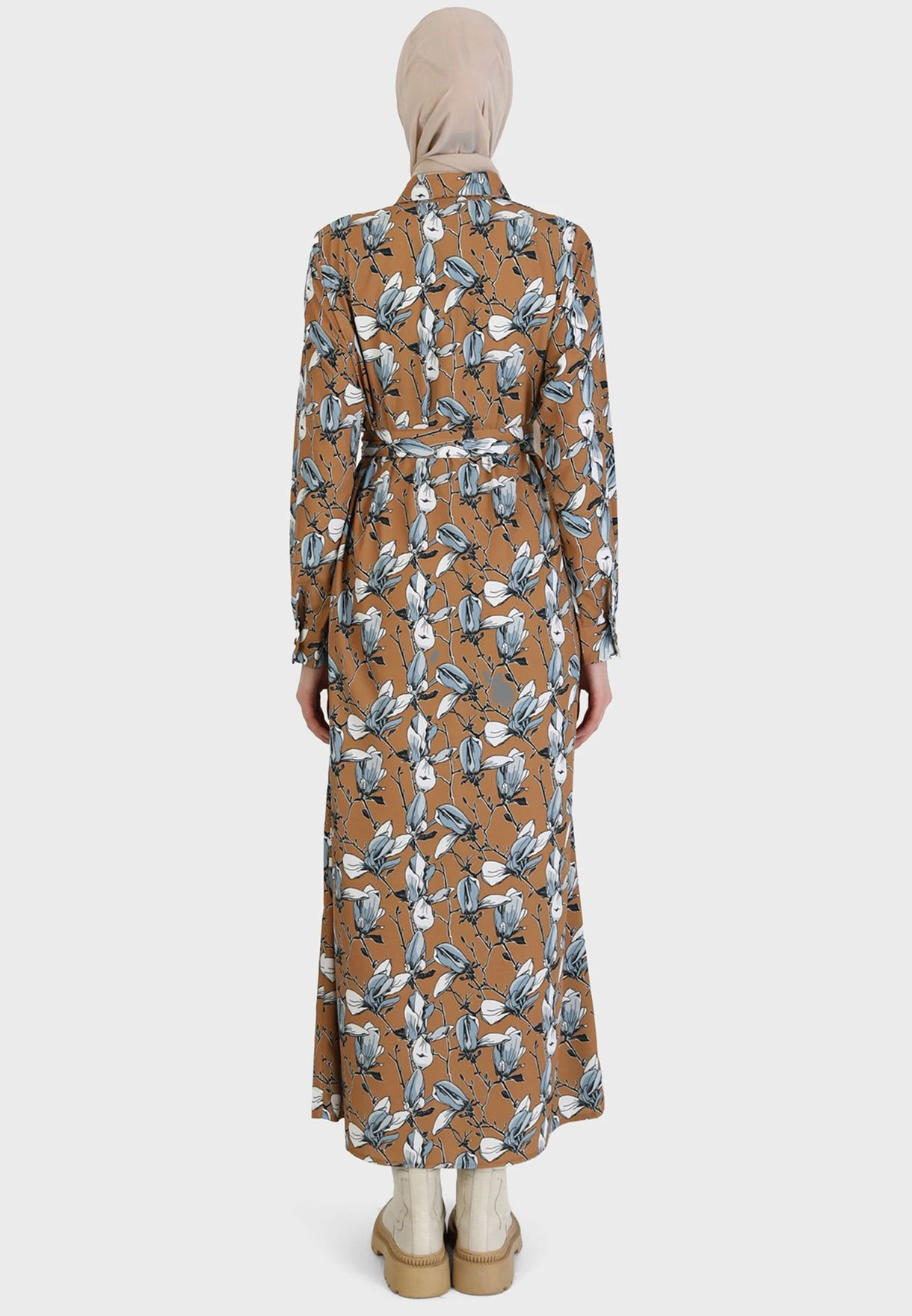 Floral Print Belted Dress 2 Floral Print Belted Dress - Image 2