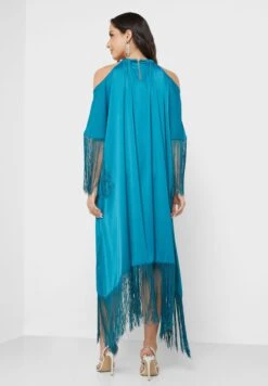Cold Shoulder Fringe Detail Dress -Silk Bloom Dresses Store 2 zoom desktop 1164