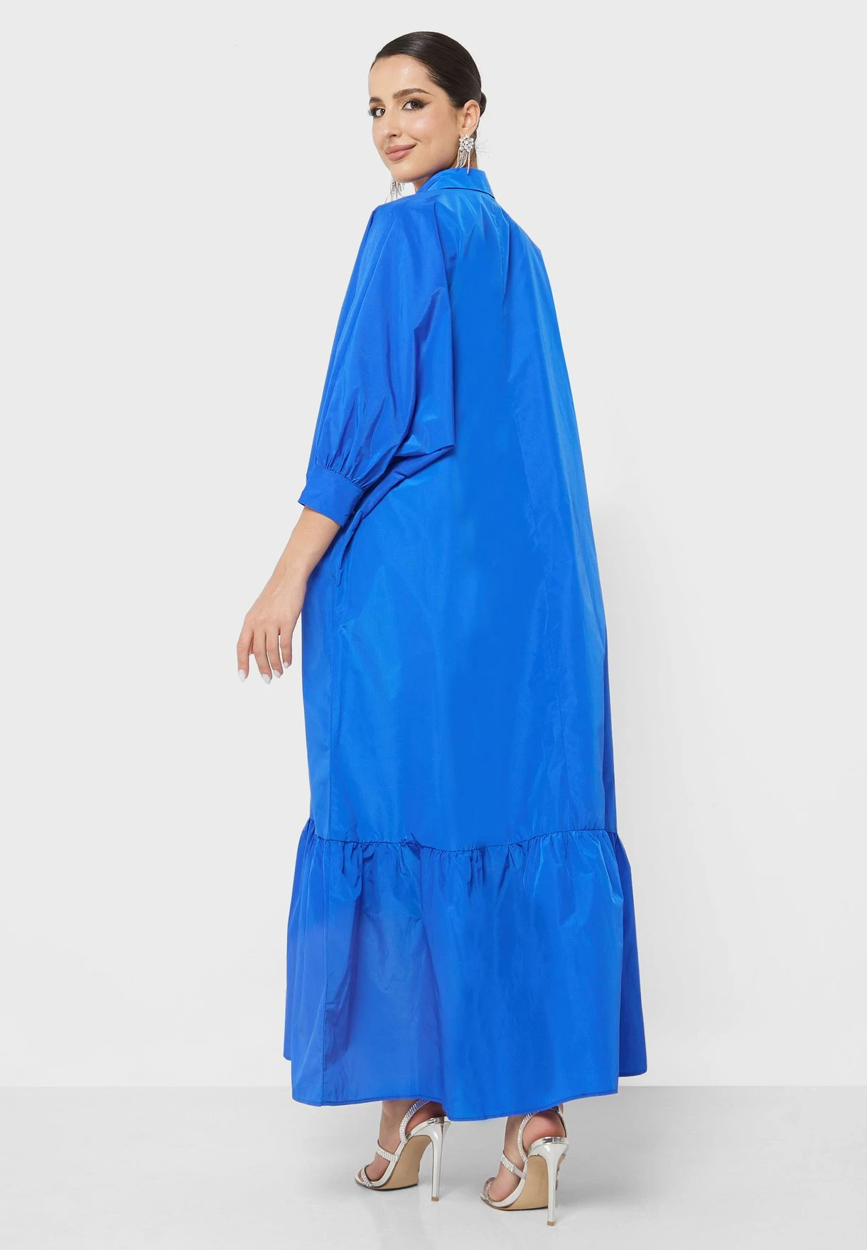 Puff Sleeve Embroidery Detail Dress 2 Puff Sleeve Embroidery Detail Dress - Image 2