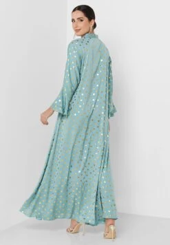 Ruffle Sleeve Embellished Dress -Silk Bloom Dresses Store 2 zoom desktop 1173