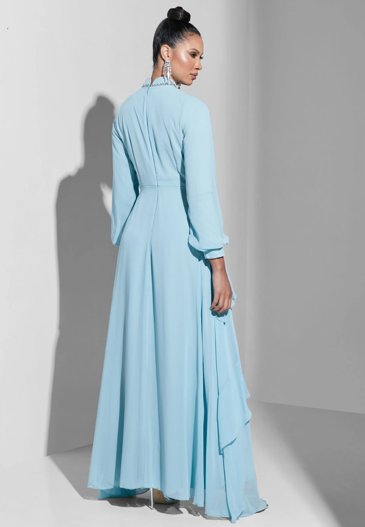 High Neck Ruffle Detail Dress 2 High Neck Ruffle Detail Dress - Image 2