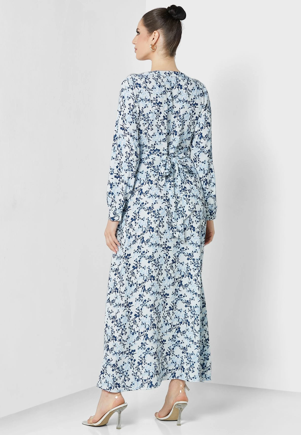 Floral Print Belted Shirt Dress 2 Floral Print Belted Shirt Dress - Image 2