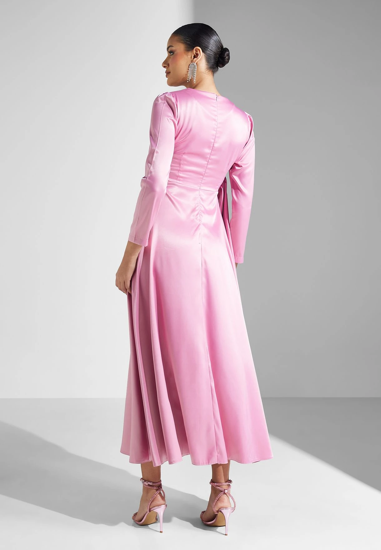 High Neck Front Tie Dress 2 High Neck Front Tie Dress - Image 2