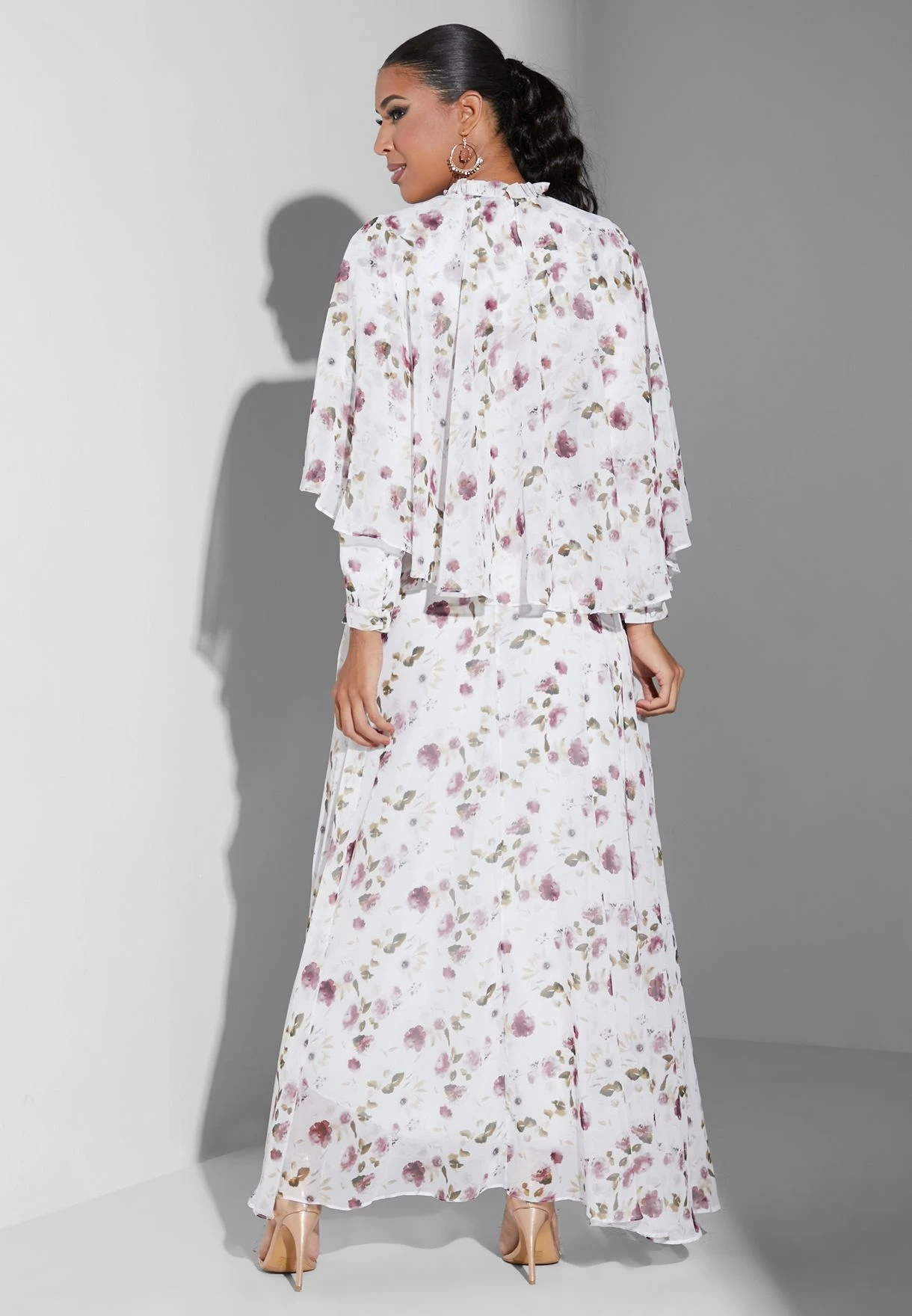 Floral Print Overlay Dress 2 Floral Print Overlay Dress - Image 2