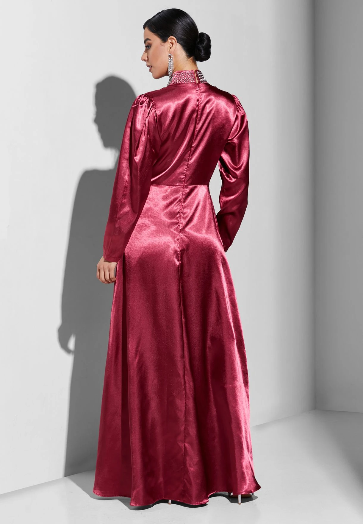 Pleated Neck Detail Dress 2 Pleated Neck Detail Dress - Image 2