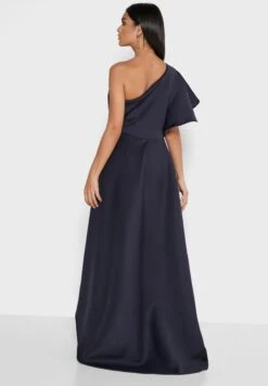 Scuba Frill One Shoulder Midi Dress -Silk Bloom Dresses Store 2 zoom desktop 1305