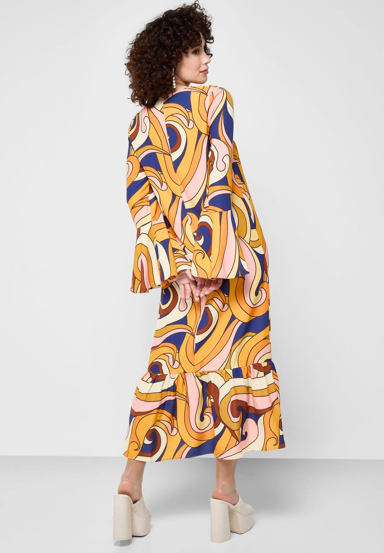 NEVER FULLY DRESSED Printed Shirred Dress 2 NEVER FULLY DRESSED Printed Shirred Dress - Image 2
