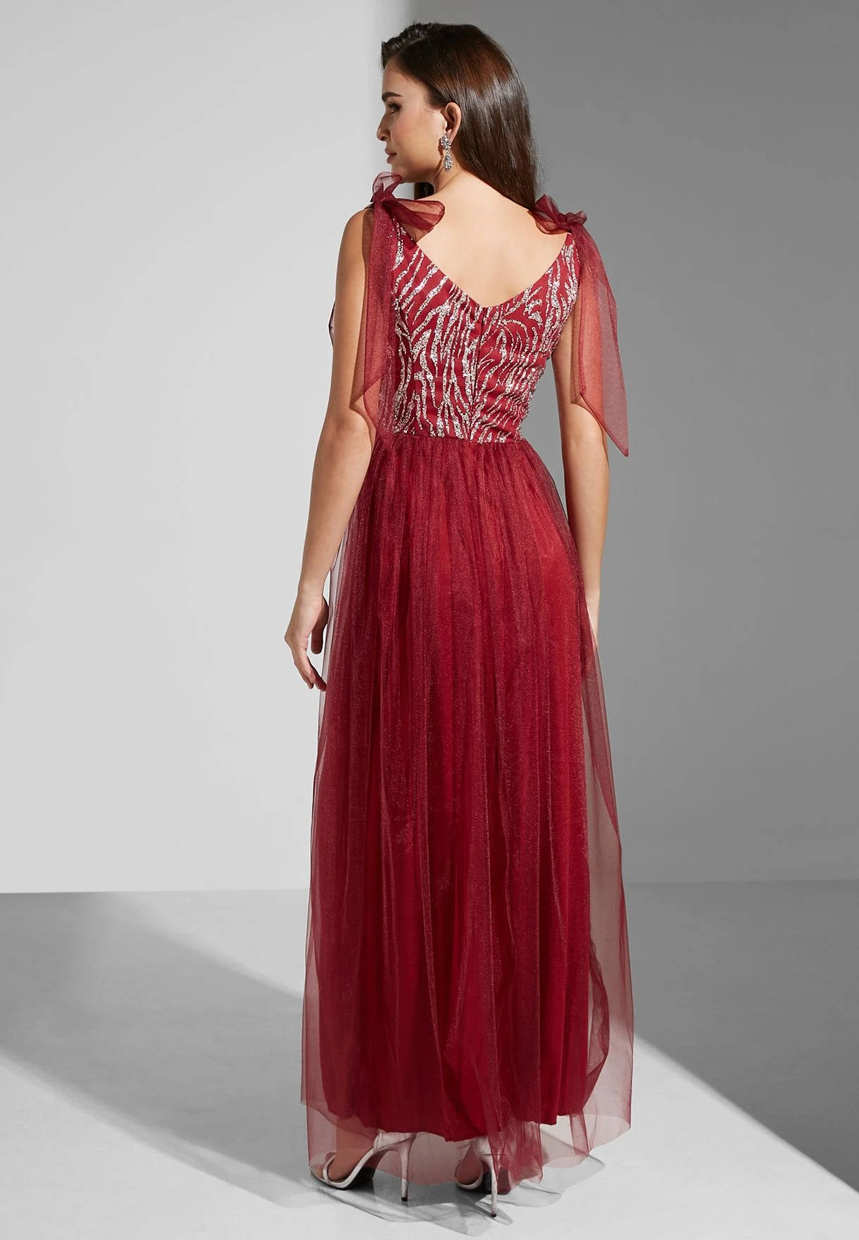 Shimmer Detail Slit Gown 2 Shimmer Detail Slit Gown - Image 2