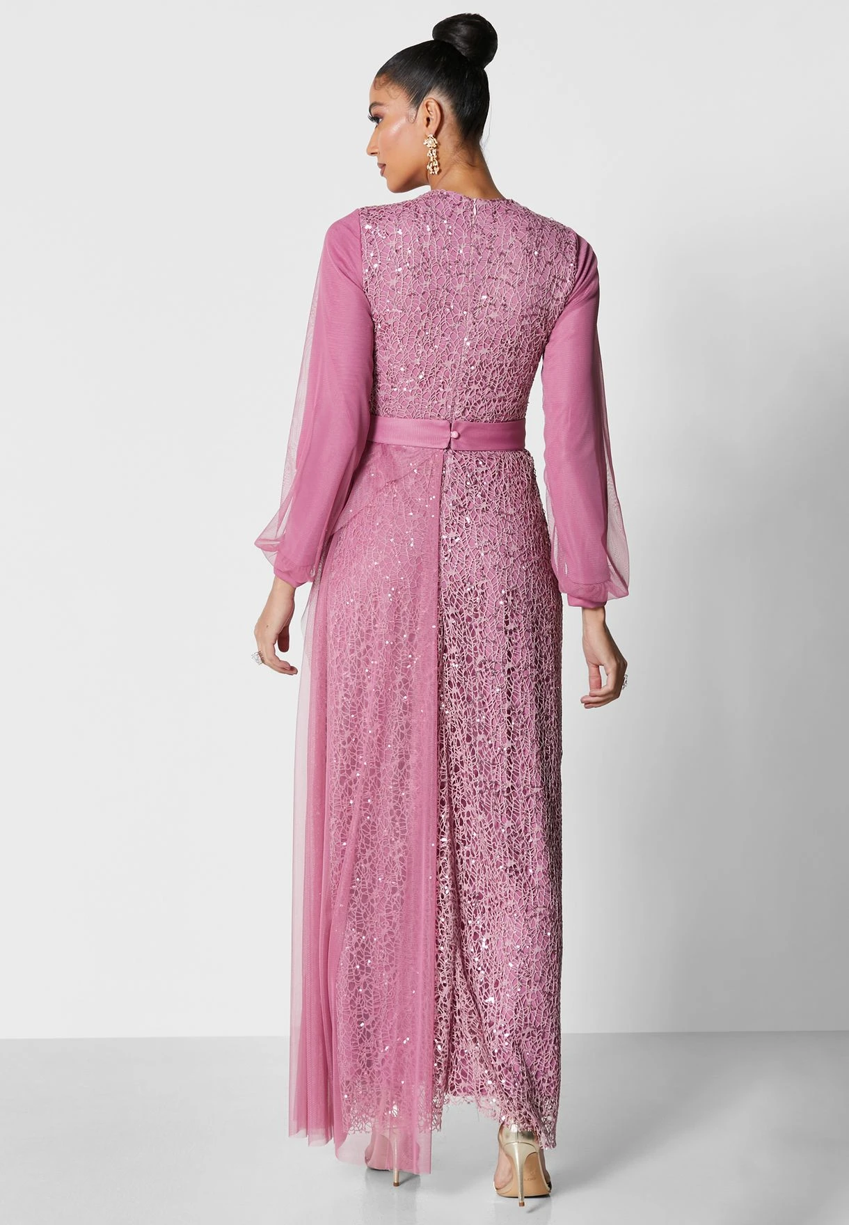 Shimmer Drape Detail Dress 2 Shimmer Drape Detail Dress - Image 2