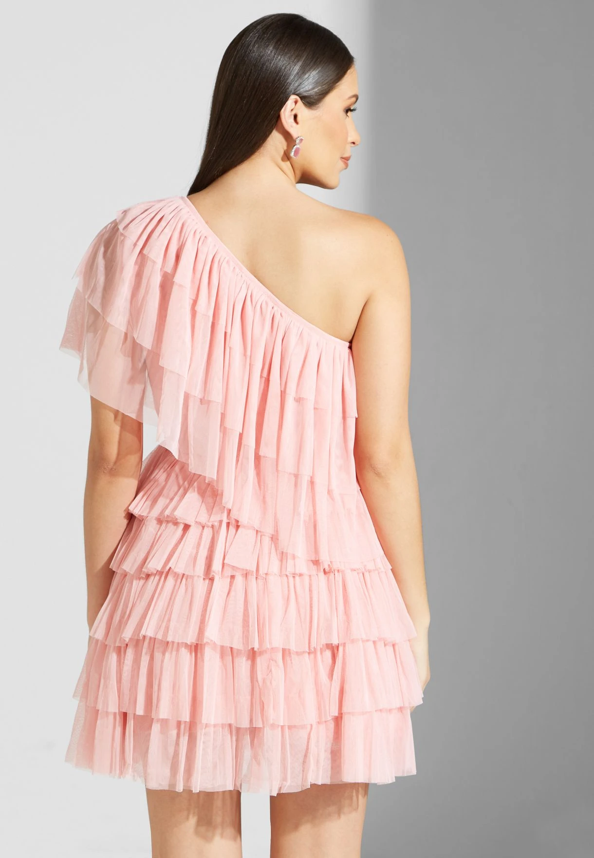 Layered One-Shoulder Dress 2 Layered One-Shoulder Dress - Image 2