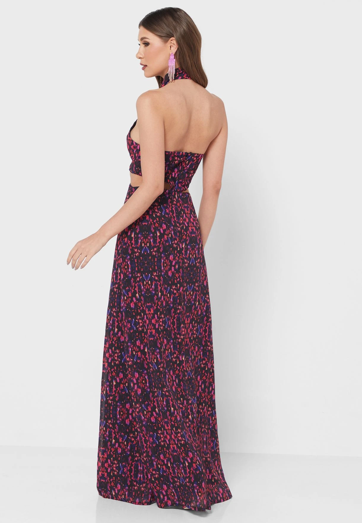 Printed Midaxi Cut Out Dress 2 Printed Midaxi Cut Out Dress - Image 2