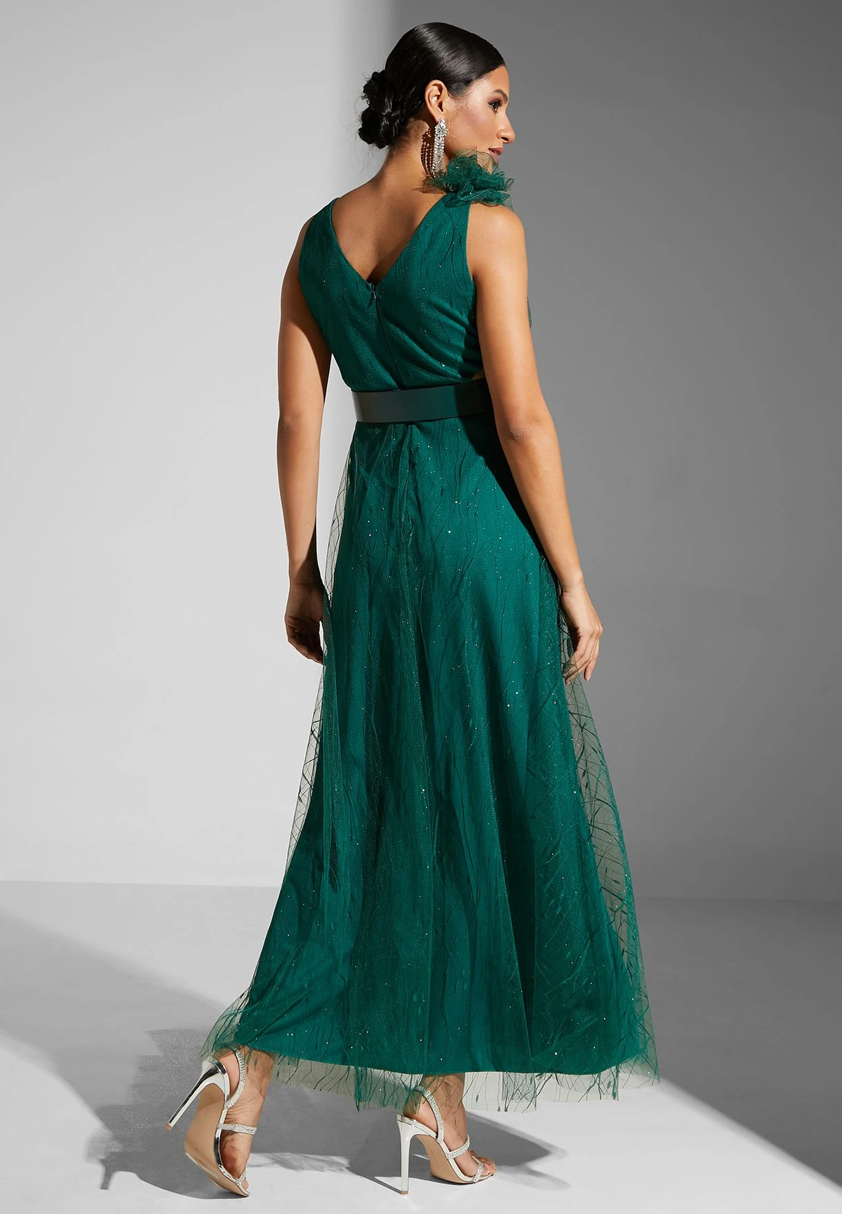 Flared Net Gown 2 Flared Net Gown - Image 2