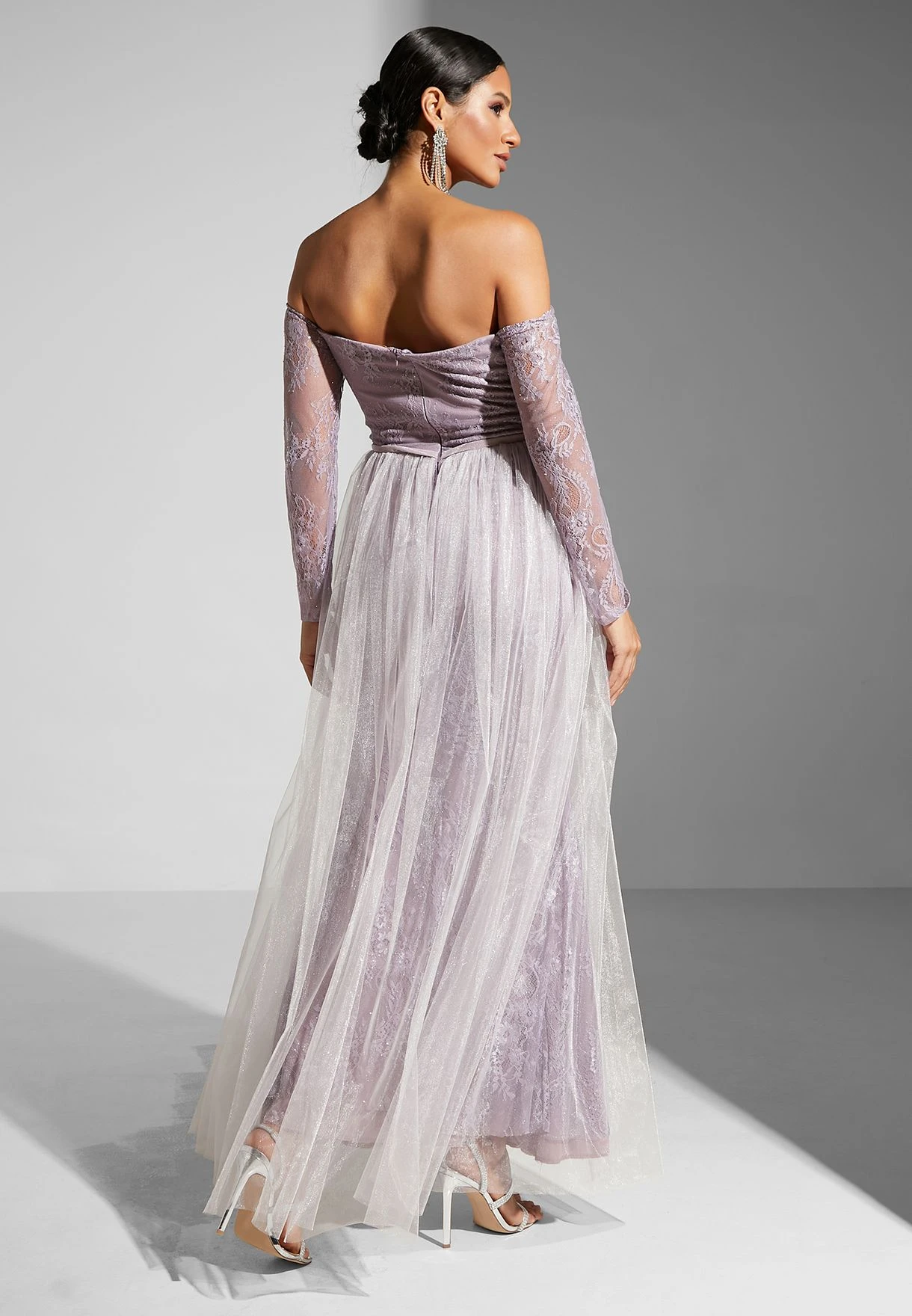 Off-Shoulder Cinched Waist Gown 2 Off-Shoulder Cinched Waist Gown - Image 2