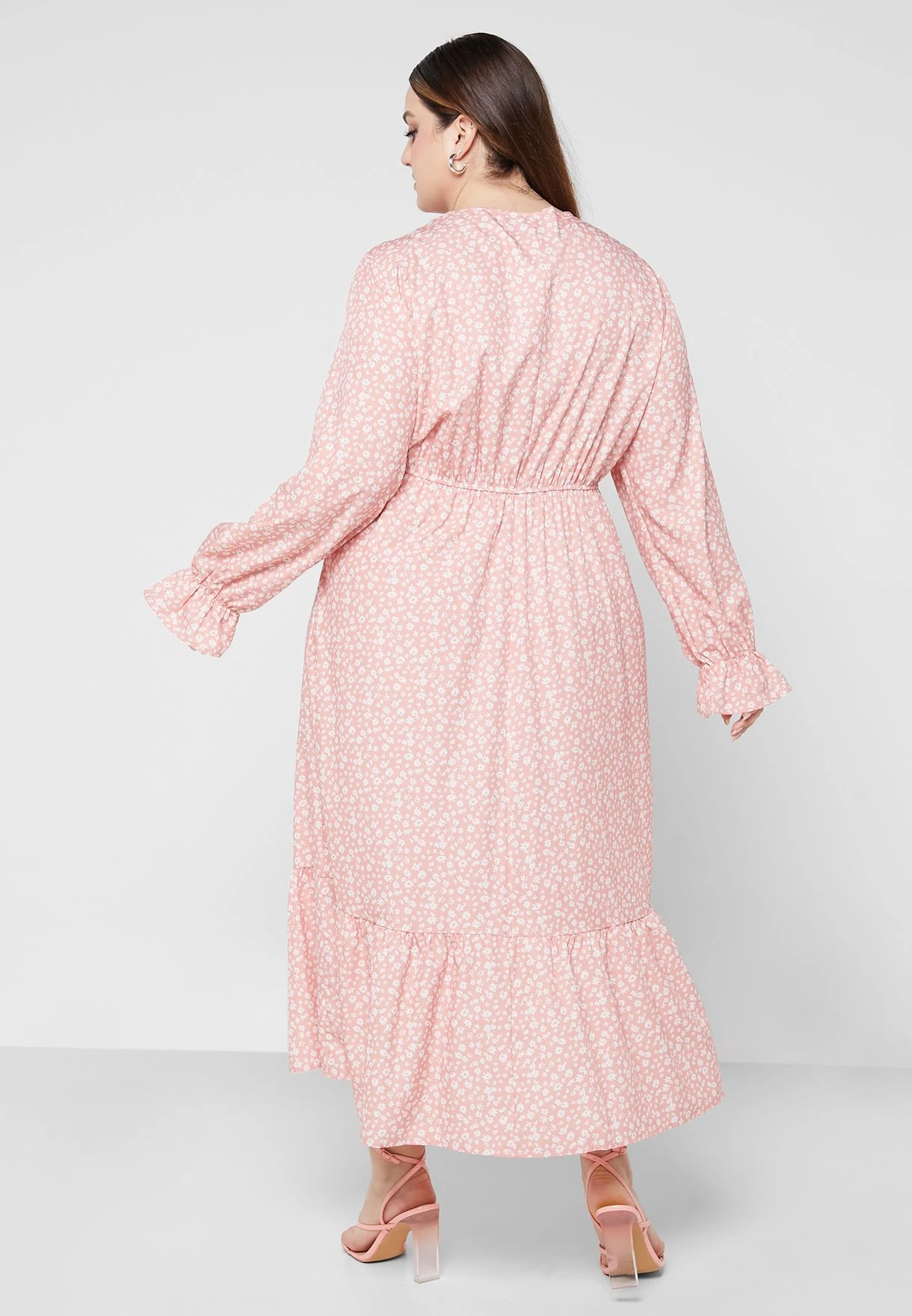 Neck Tie Detail Printed Dress 2 Neck Tie Detail Printed Dress - Image 2