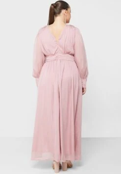 Surplice Neck Detail Dress -Silk Bloom Dresses Store 2 zoom desktop 1483