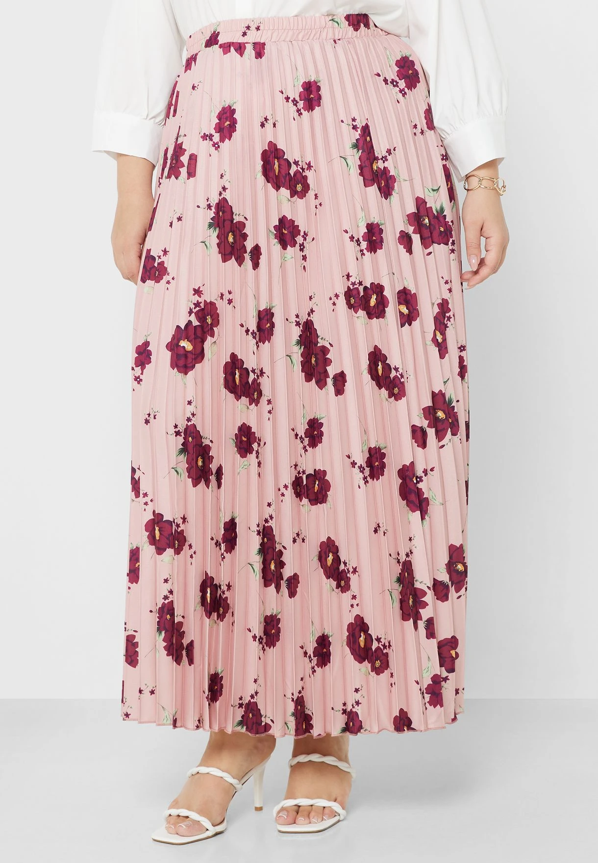 Floral Detail Pleated Skirt 2 Floral Detail Pleated Skirt - Image 2