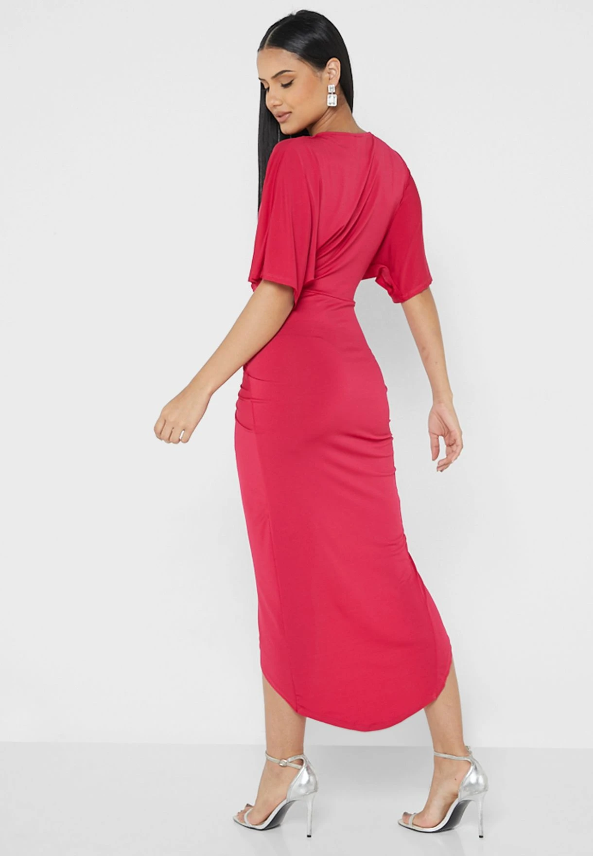 Ruched Kimono Sleeve Dress 2 Ruched Kimono Sleeve Dress - Image 2