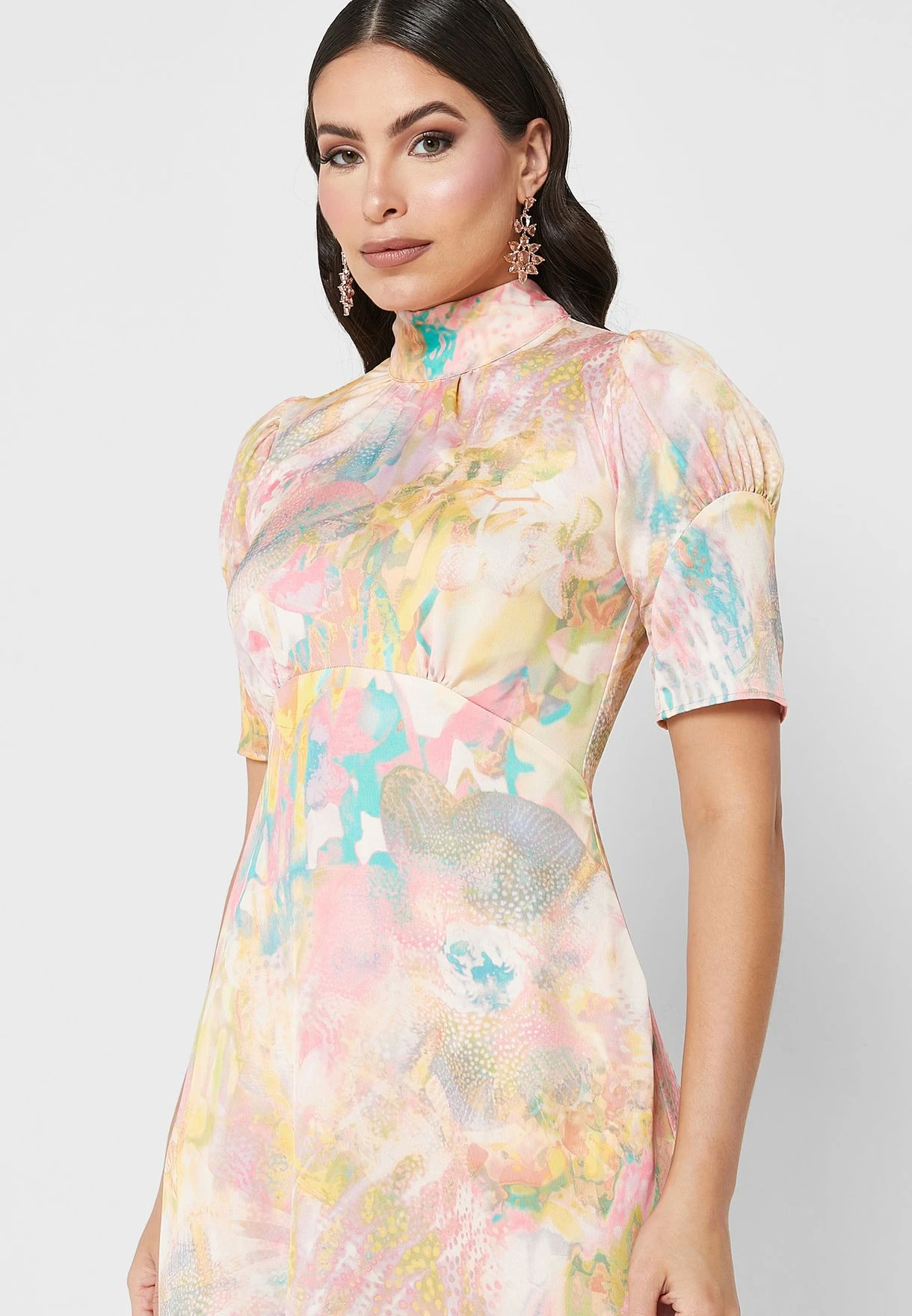 Tie Back Printed Dress 2 Tie Back Printed Dress - Image 2