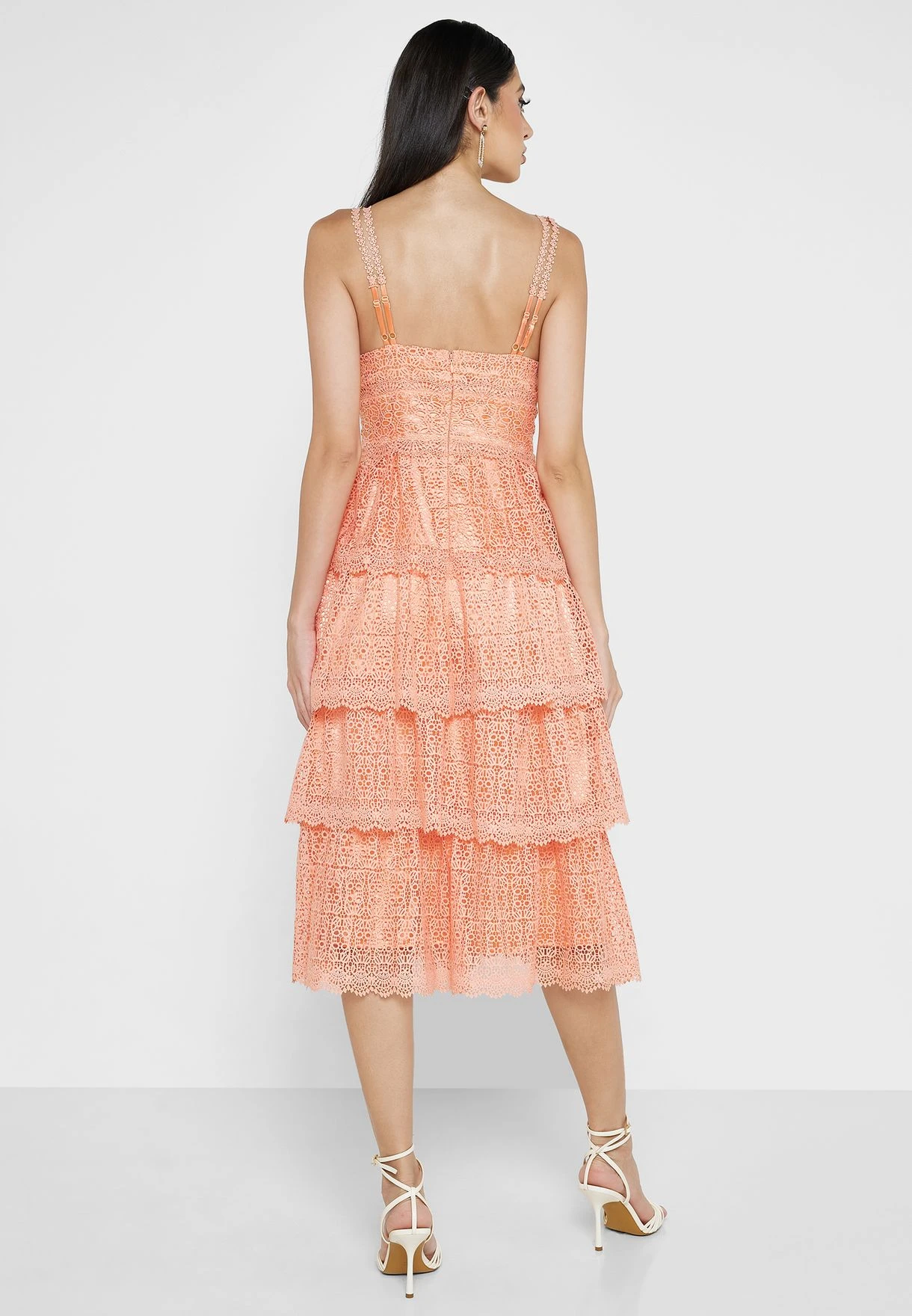 Ruffle Plunge Neck Dress 2 Ruffle Plunge Neck Dress - Image 2