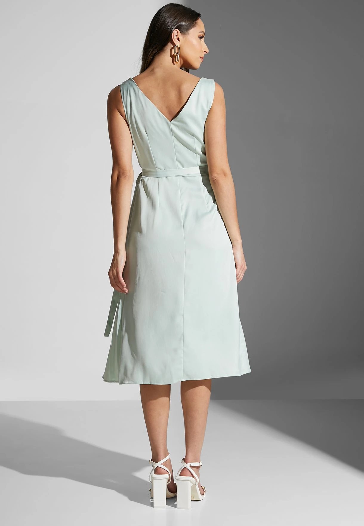 Belted Plisse Detail Dress 2 Belted Plisse Detail Dress - Image 2