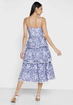 Printed Strappy Ruffle Dress 5 Printed Strappy Ruffle Dress -Silk Bloom Dresses Store 2 zoom desktop 1597