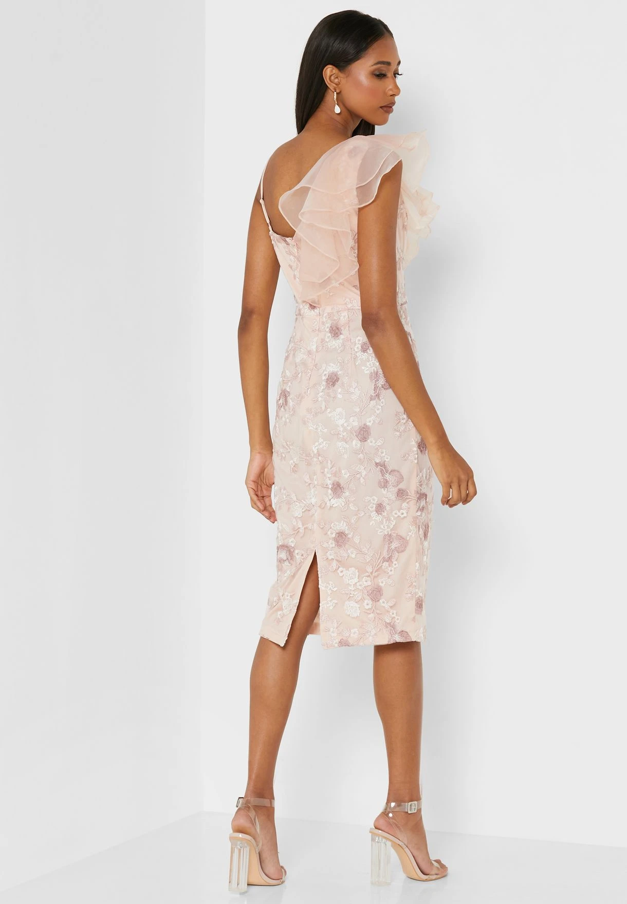 Embroidered Mesh Detail Dress 2 Embroidered Mesh Detail Dress - Image 2