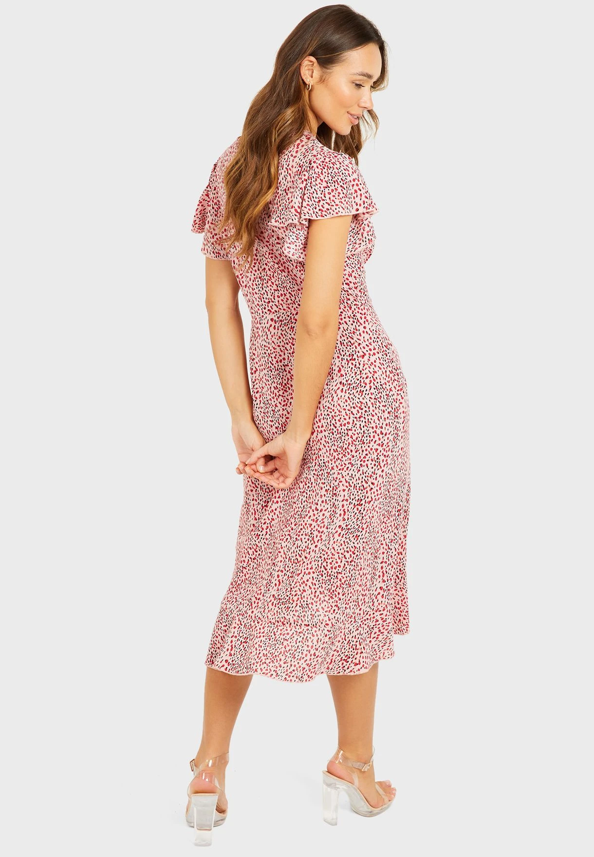 Ruffle Detail Printed Dress 2 Ruffle Detail Printed Dress - Image 2