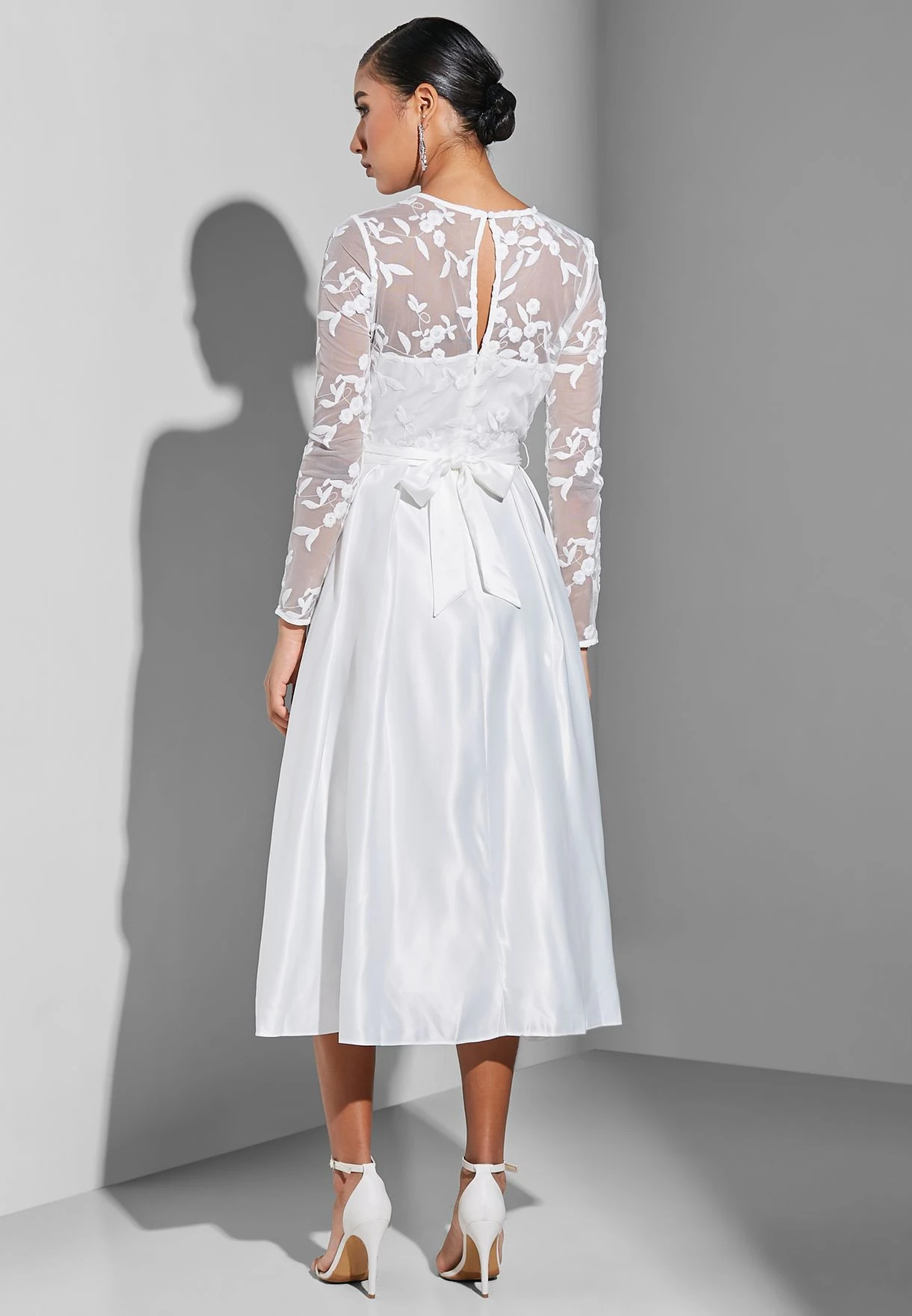 Coast Embroidered Sheer Yoke Dress 2 Coast Embroidered Sheer Yoke Dress - Image 2