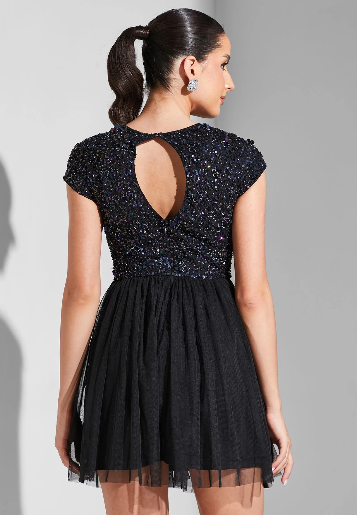 Sequined Dress With Tulle 2 Sequined Dress With Tulle - Image 2