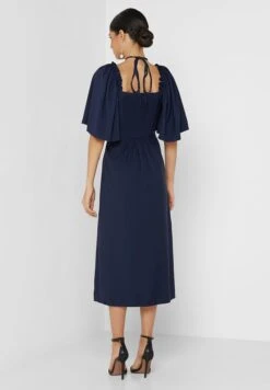 Little Mistress Navy Strap Detail Midaxi By Vogue Williams -Silk Bloom Dresses Store 2 zoom desktop 1653