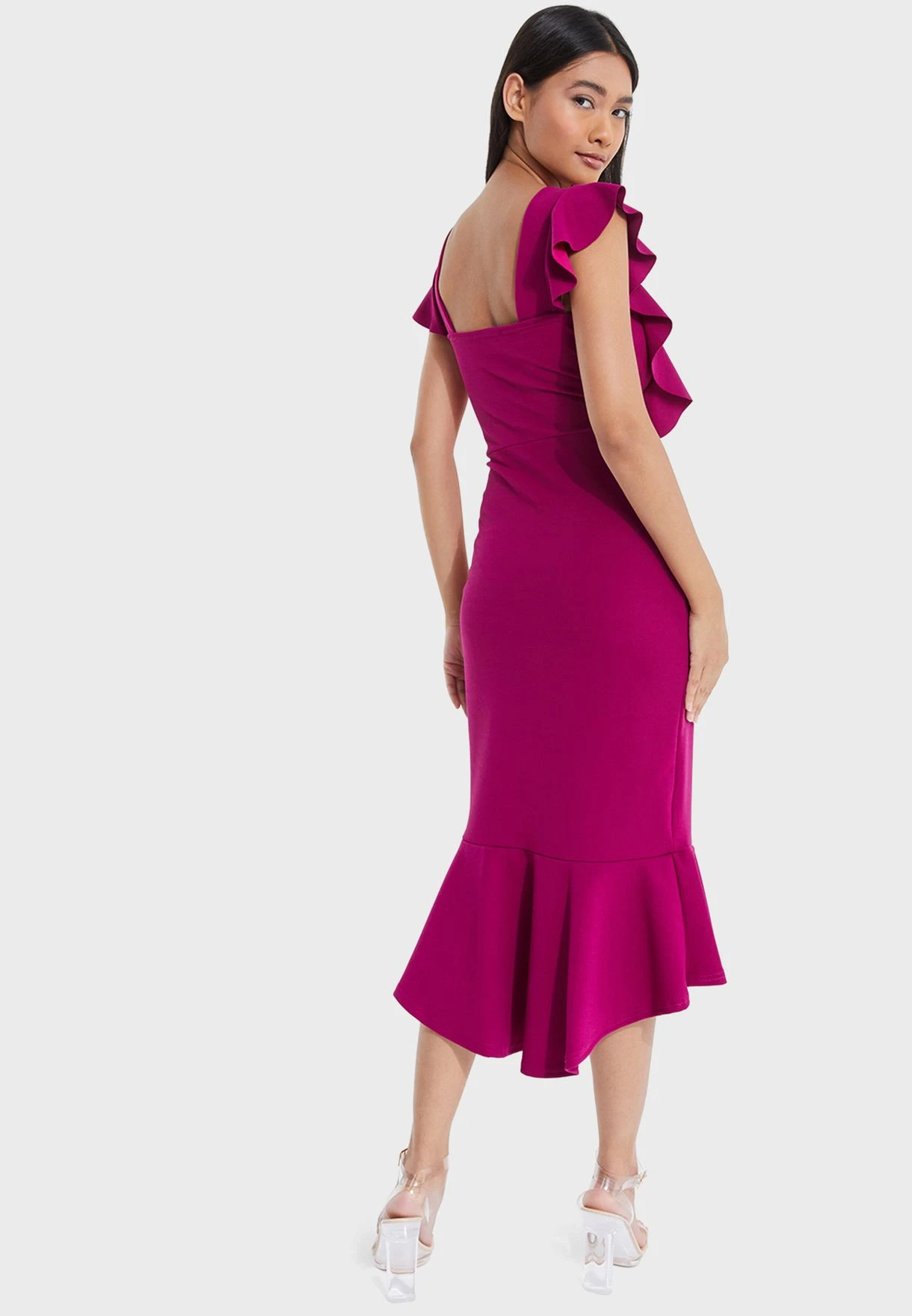 Ruffle Hem Bodycon Dress 2 Ruffle Hem Bodycon Dress - Image 2