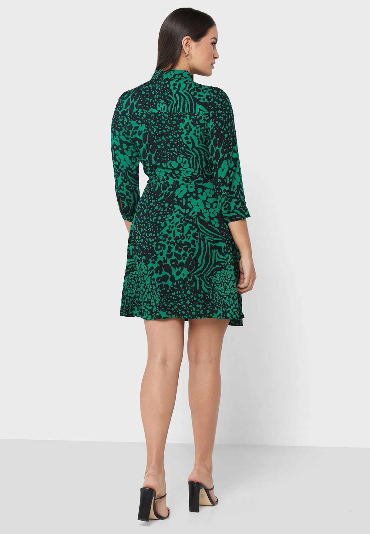 New Look Printed Button Detail Shirt Dress 2 New Look Printed Button Detail Shirt Dress - Image 2