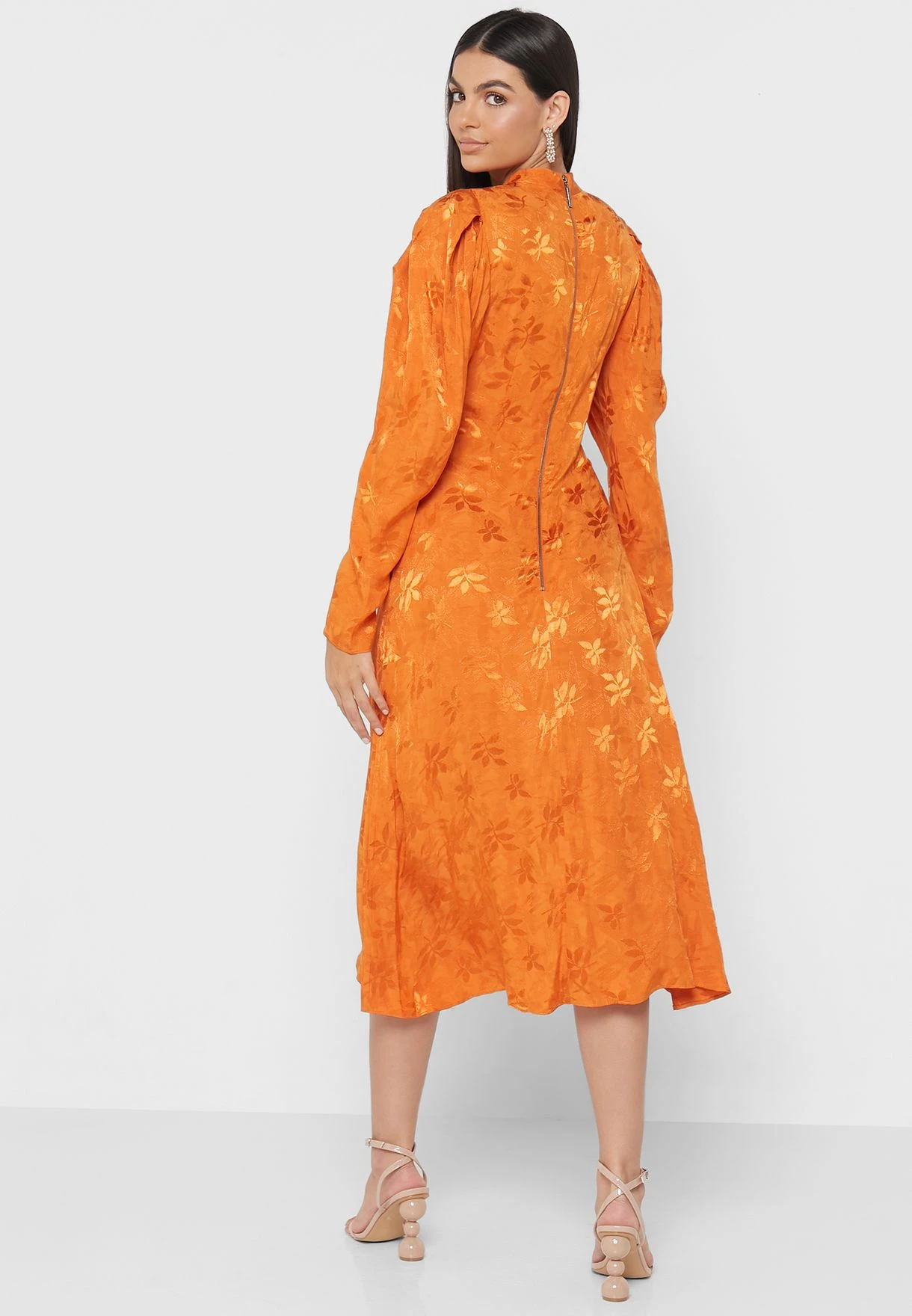 Puff Sleeve Keyhole Dress 2 Puff Sleeve Keyhole Dress - Image 2