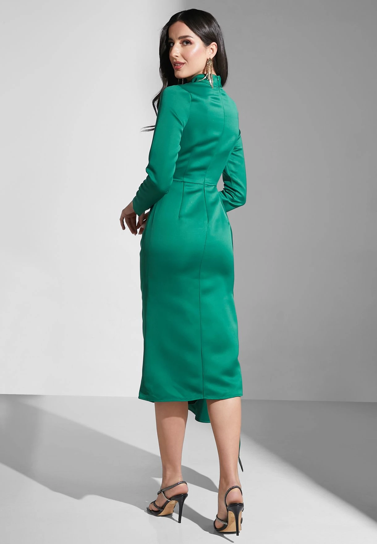 Asymmetrical Hem Knitted Dress 2 Asymmetrical Hem Knitted Dress - Image 2