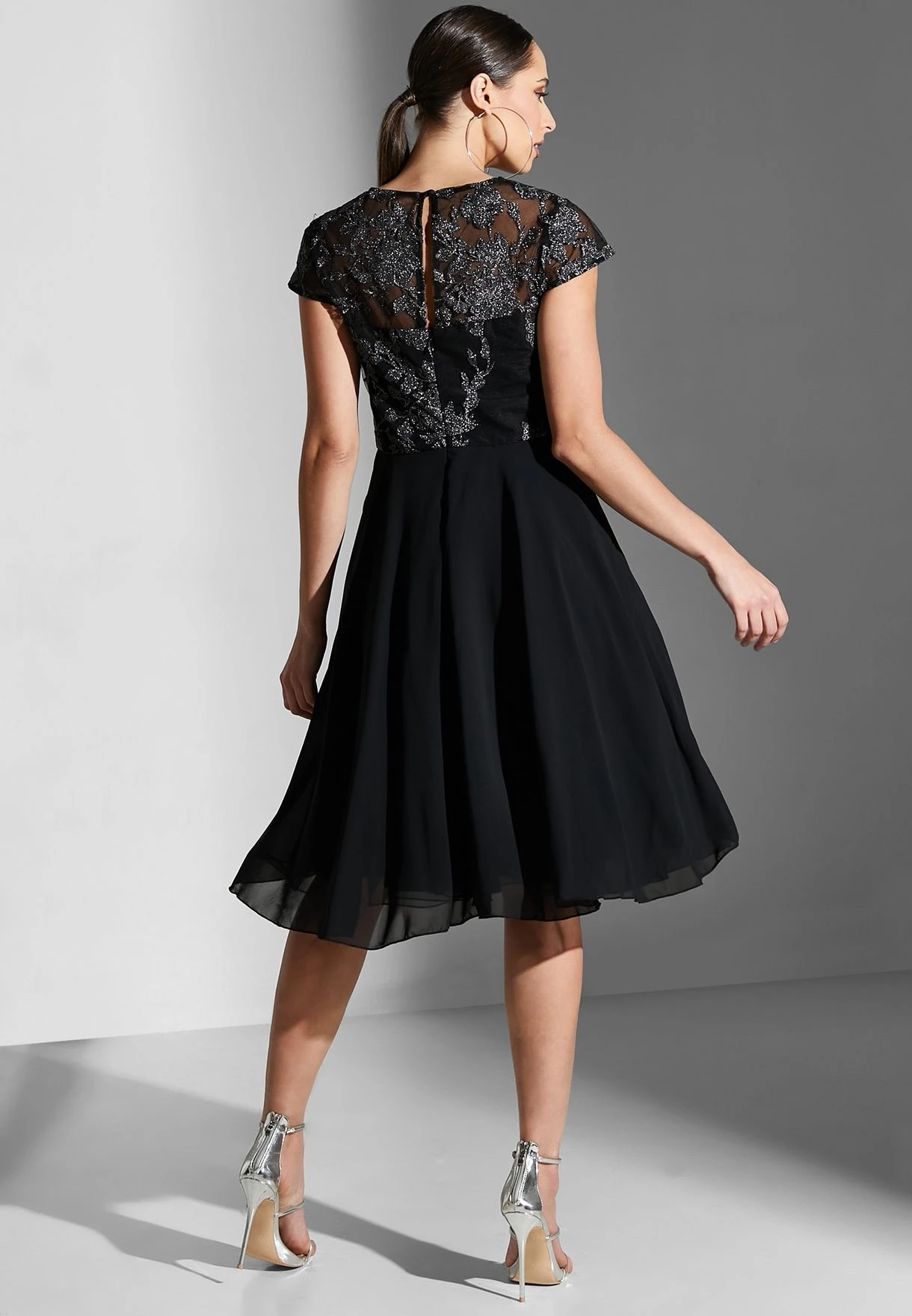 Embroidered Cap Sleeve Dress 2 Embroidered Cap Sleeve Dress - Image 2