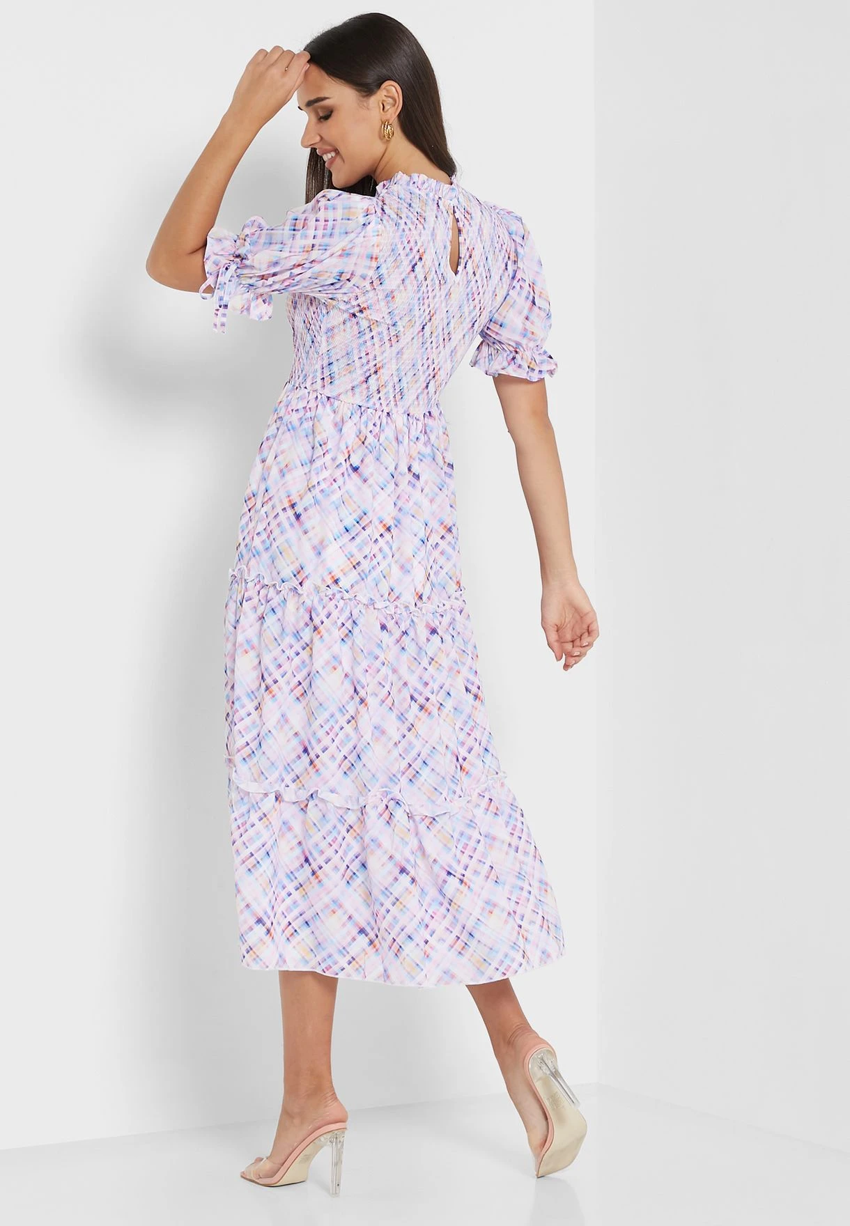 Little Mistress Multi Check Midaxi By Vogue Williams 2 Little Mistress Multi Check Midaxi By Vogue Williams - Image 2