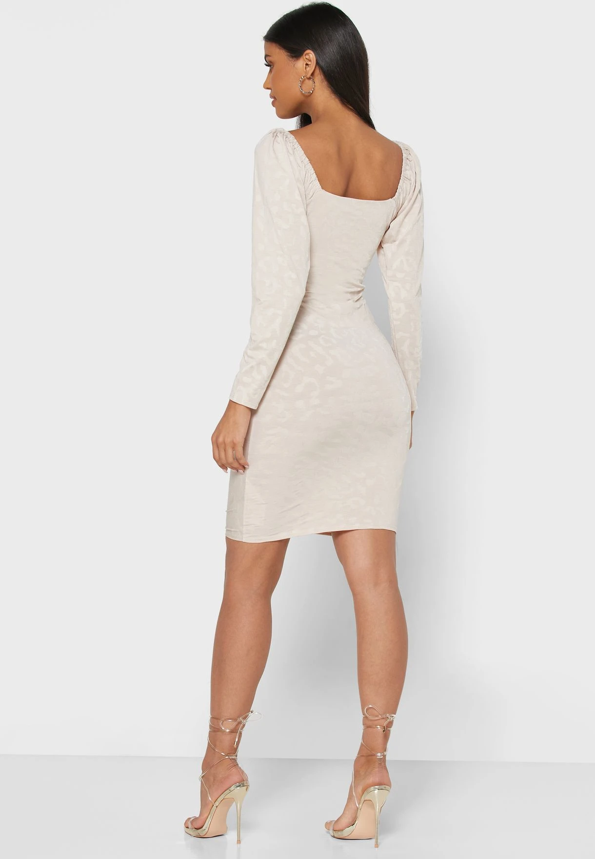 Button Detail Ruched Dress 2 Button Detail Ruched Dress - Image 2