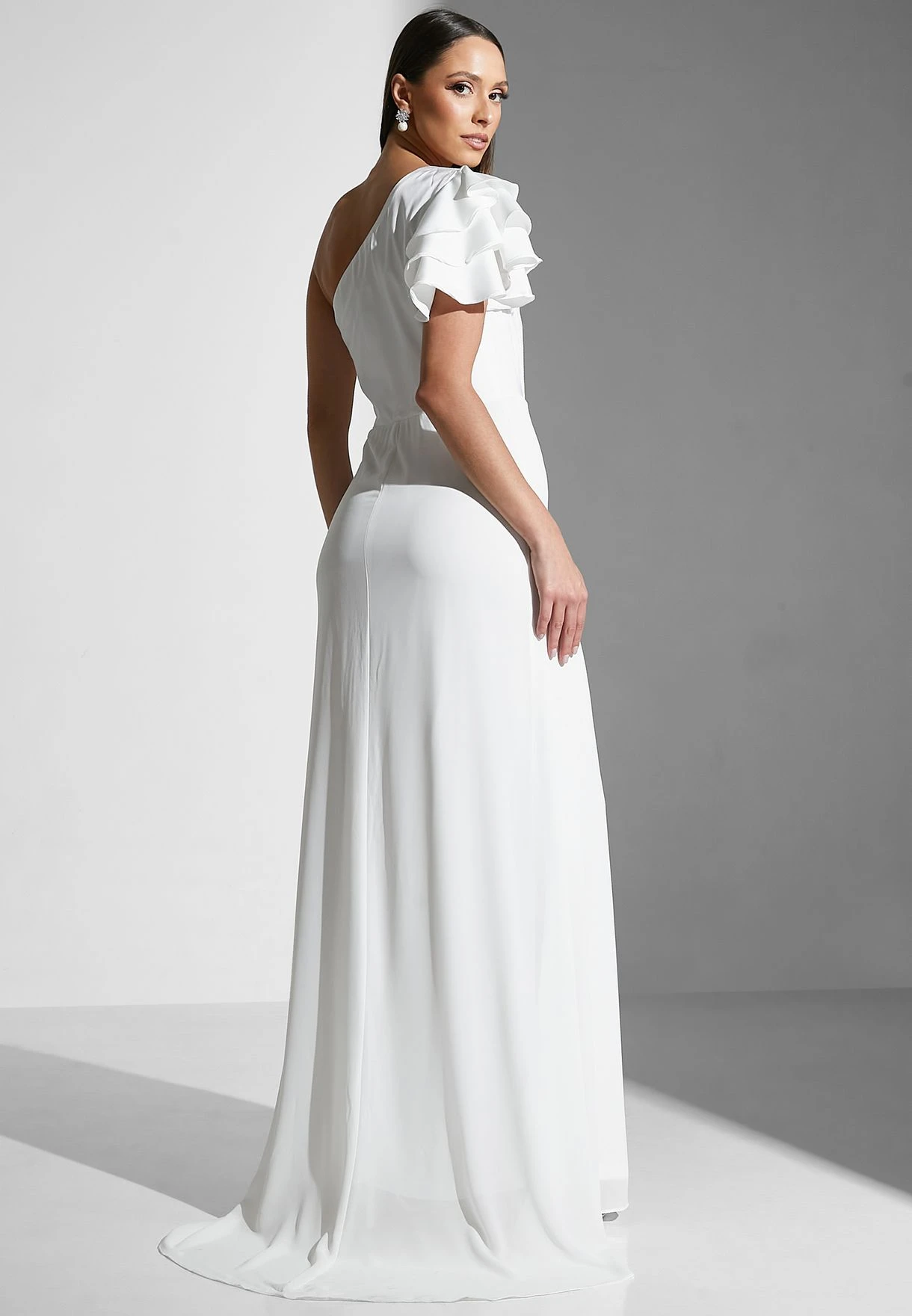 TFNC One Shoulder Ruffle Detail Dress 2 TFNC One Shoulder Ruffle Detail Dress - Image 2