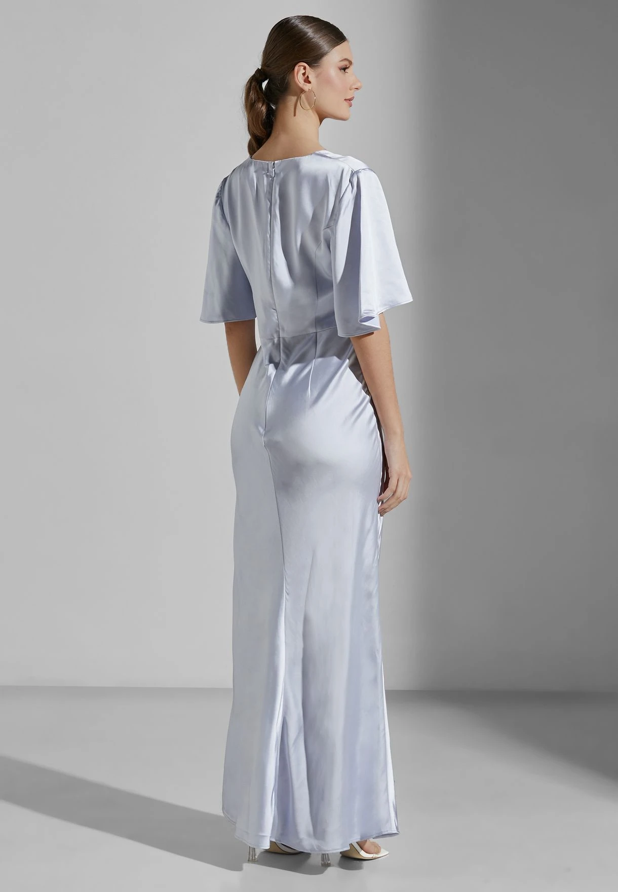 Ultraviolet Angel Sleeve Plunge Gown 2 Ultraviolet Angel Sleeve Plunge Gown - Image 2