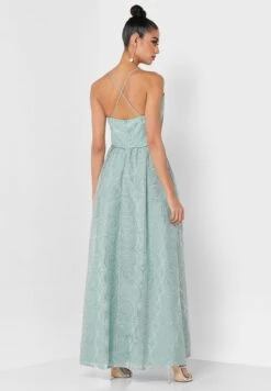 Plunge Neck Strappy Mesh Detail Embroidered Dress -Silk Bloom Dresses Store 2 zoom desktop 1794