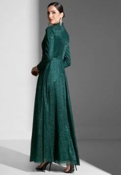 Embroidered Waist Shimmer Dress -Silk Bloom Dresses Store 2 zoom desktop 1798