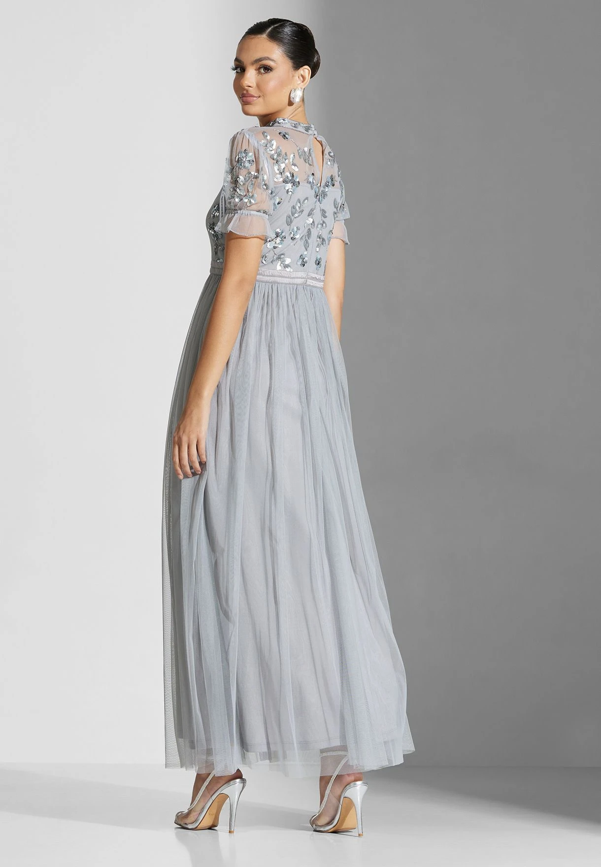 Sequin Detail Ruffle Dress 2 Sequin Detail Ruffle Dress - Image 2