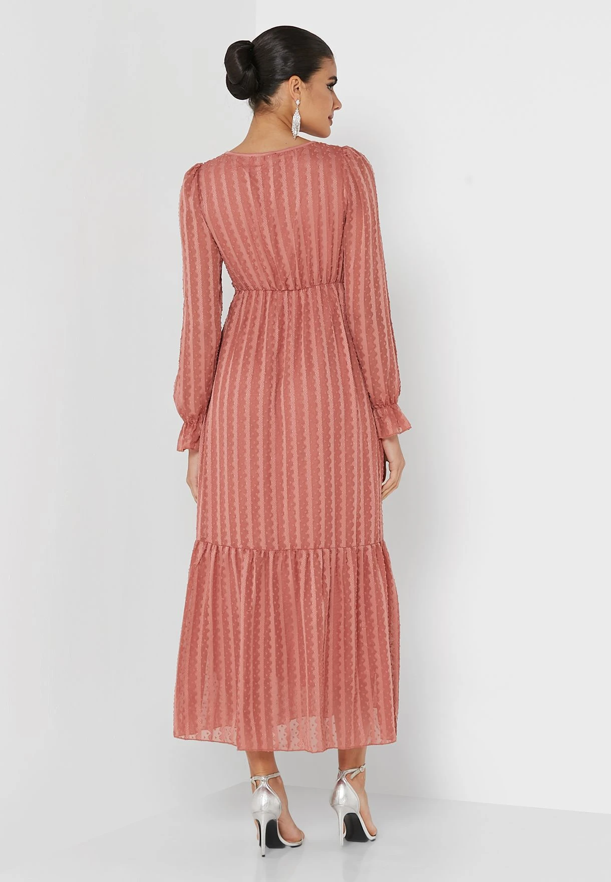 Tiered Solid Dress 2 Tiered Solid Dress - Image 2