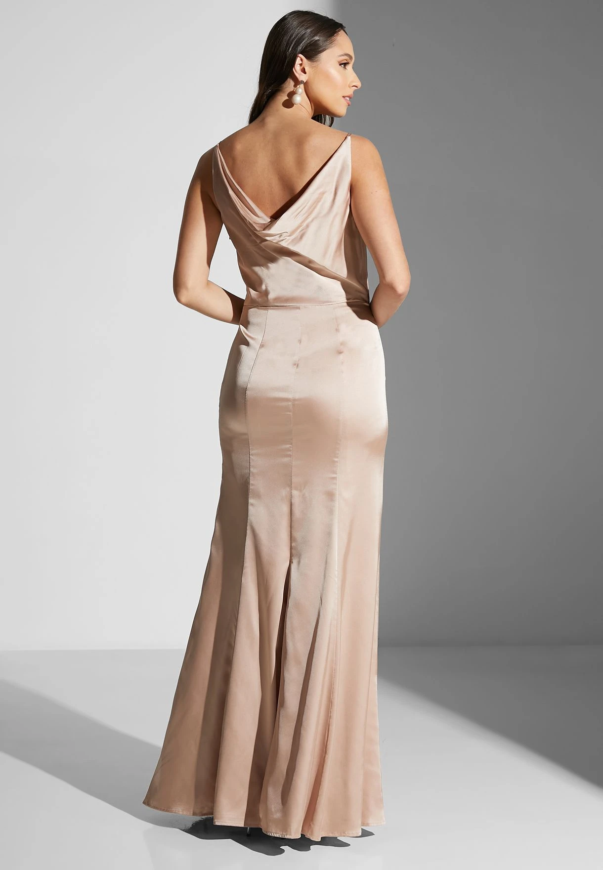 Back Slit Cowl Neck Dress 2 Back Slit Cowl Neck Dress - Image 2