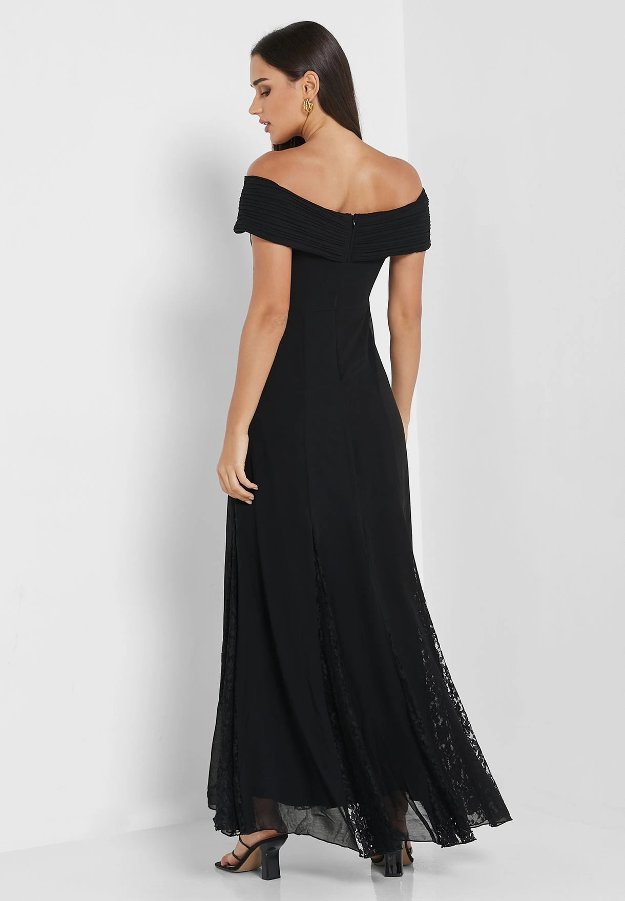 Little Mistress Bardot Belted Tiered Dress 2 Little Mistress Bardot Belted Tiered Dress - Image 2