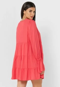 In The Style Ruffle Detail Layered Dress -Silk Bloom Dresses Store 2 zoom desktop 187