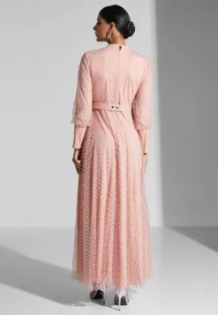 Textured Dress With High Neck -Silk Bloom Dresses Store 2 zoom desktop 1875